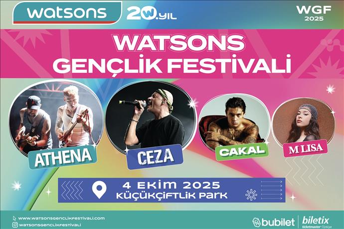 4. Watsons Gençlik Festivali 4 Ekim’de KüçükÇiftlik Park’ta!