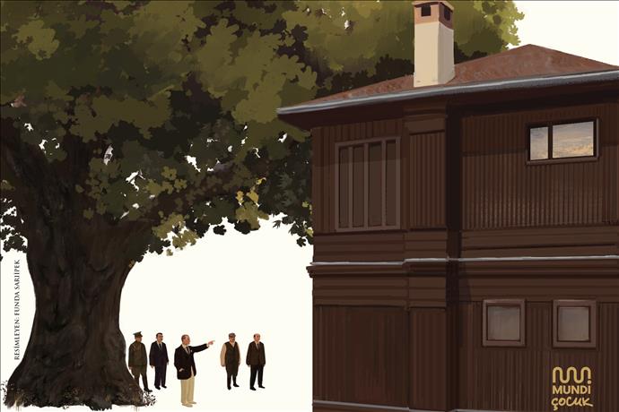 Atatürk ve Sevdiği Atı ile Atatürk ve Yürüyen Köşk