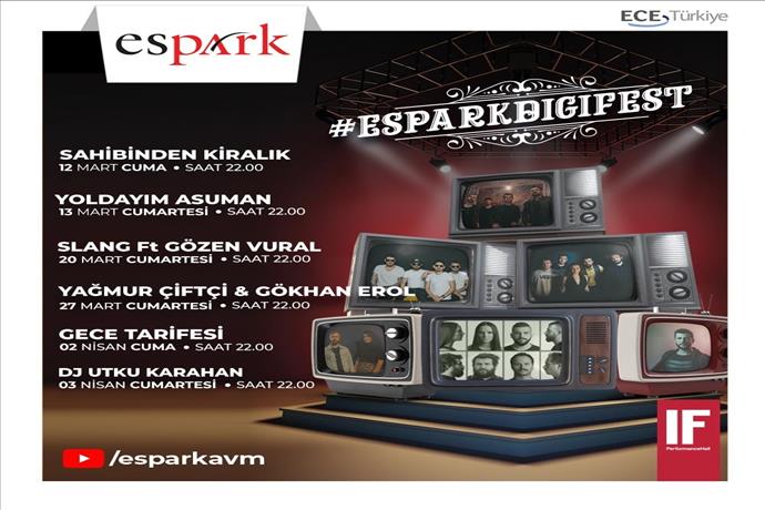 Espark AVM Digifest Konserleri Başlıyor  