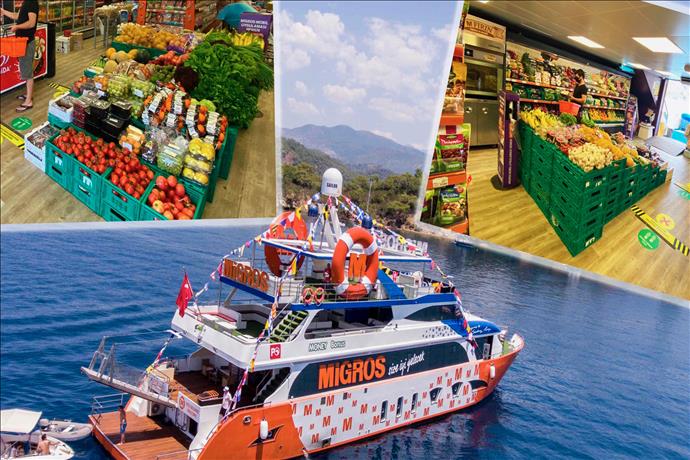 Migros'un Tam Donanımlı Yüzen Mağazası