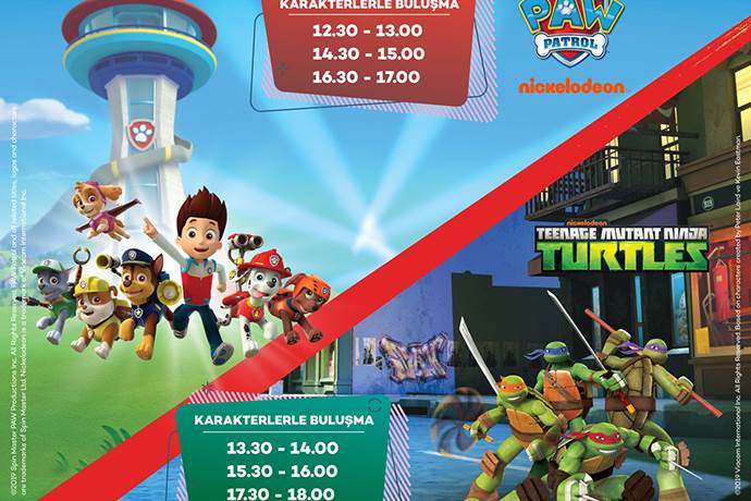 Gordion AVM’den Paw Patrol ve Ninja Turtles hediyesi