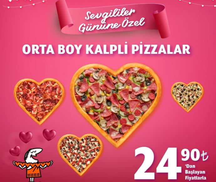 Little Caesars’tan 14 Şubat’a özel kalpli pizza fırsatı