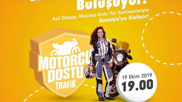 "Motorcu Dostu Trafik" projesi Antalya'da devam ediyor