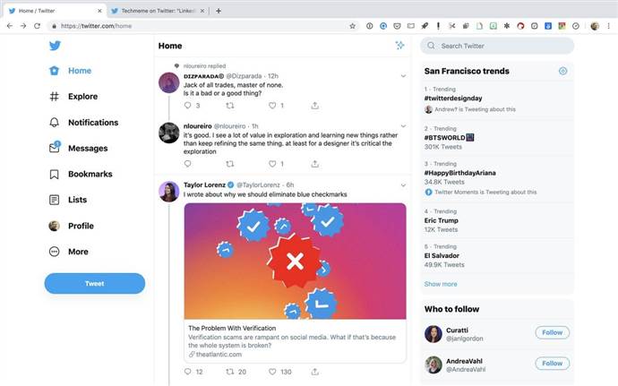 Twitter’ın yeni arayüzü kullanıma açıldı