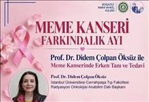 Meme Kanserinde Erken Tanı ve Tedavi İçin Uzmanından Ücretsiz Farkındalık Buluşması